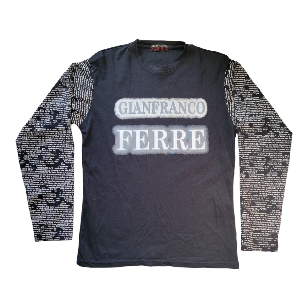Gianfranco Ferre 'Script' Long Sleeve Shirt - Mens